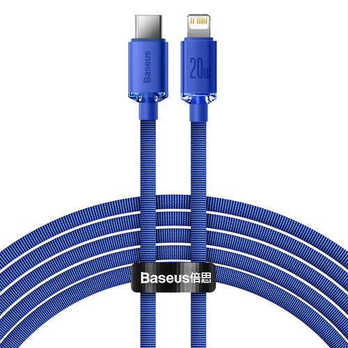 Кабель зарядний Baseus USB C — Lightning Crystal Shine Series 20 W 2 м Blue (CAJY000303)