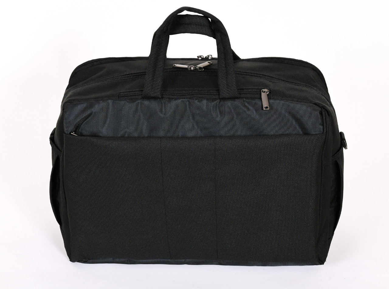 Легка міська сумка-портфель чорного кольору з відділенням під ноутбук  для чоловіків та жінок  000750