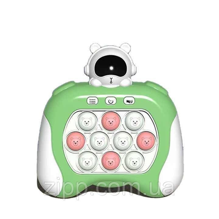 Електронна антистрес приставка Quick Push Game Pop It Зелена, фото 1