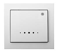 Выключатель 1-клавишный "крест" с подсветкой OSPEL Kier ŁP-4WS/00 250V/10А белый