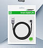 Кабель зарядний Ugreen USB Type A — USB Type C з прямим кутом 3 A 3 м Black (US284), фото 10