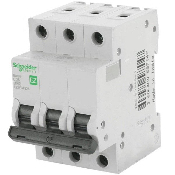 Автоматичний вимикач 3P 25A C Easy9 Schneider Electric EZ9F34325, фото 1