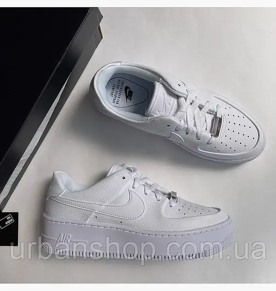 Nike af1 sage low white best sale