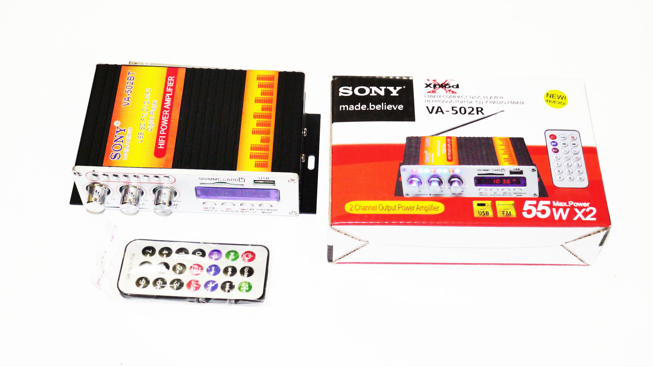 Підсилювач VA-502R — USB, SD-карта, MP3 2х канальний ORG