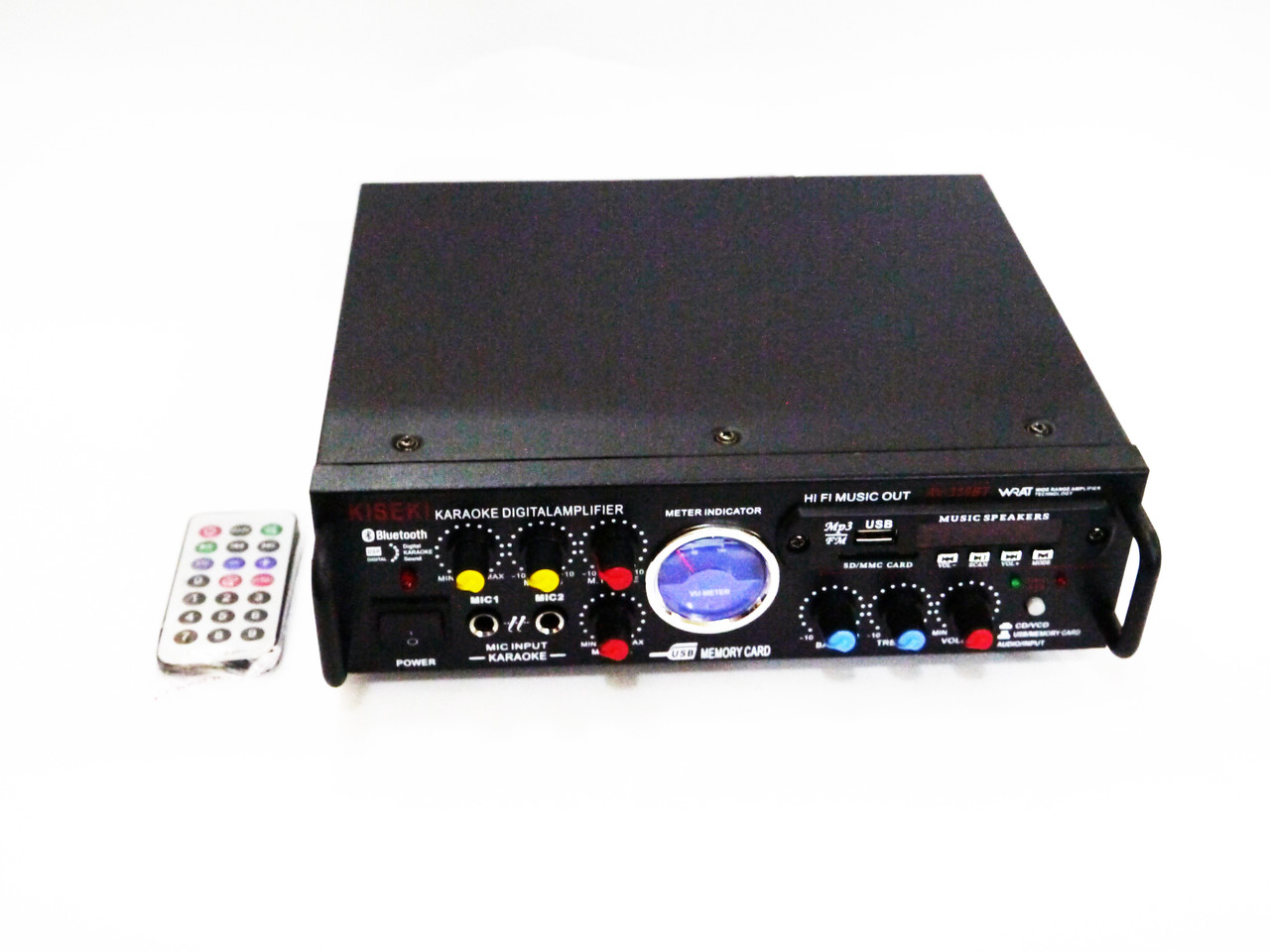 Підсилювач звуку Kiseki AV-339B + USB + Fm + Mp3 + КАРАОКЕ + Bluetooth ORG