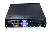 Підсилювач звуку Kiseki AV-339B + USB + Fm + Mp3 + КАРАОКЕ + Bluetooth ORG, фото 5