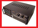 Підсилювач UKC AV-767BT Bluetooth FM SD USB AUX Караоке 5xмікрофонів 8-канальний ORG, фото 3