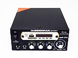 Підсилювач звуку BM AUDIO BM-800BT FM USB 2x300W Блютуз + Караоке ORG, фото 5