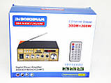 Підсилювач звуку BM AUDIO BM-606BT FM USB Блютуз + Караоке ORG, фото 7