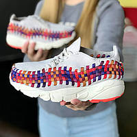 Кроссовки женские летние Nike Footscape Woven найк вовен белые ткань светлые легкие найки вувен крассовки 36