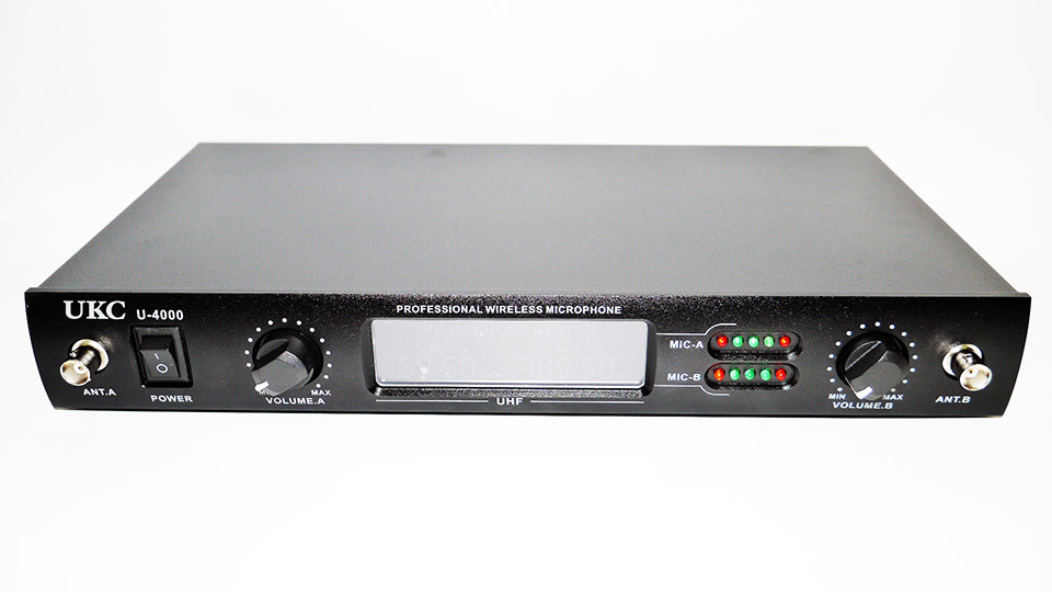 Мікрофон UKC DM-4000 UHF база 2 радіомікрофони ORG