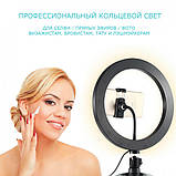 Кільцева LED-лампа AL-360 36 см 220 V 1 кріп.тел + пульт ORG, фото 4