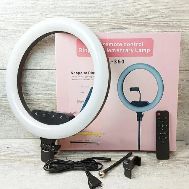 Кільцева LED-лампа AL-360 36 см 220 V 1 кріп.тел + пульт ORG