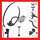 Кільцева LED-лампа ZB-R14 35 см 220 V 1 кріп.тел. + чохол ORG, фото 3
