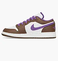 Urbanshop com ua Кросівки дитячі Nike Air Jordan 1 Low Se (Gs) Sneakers Brown/White 553560-215 РОЗМІРИ