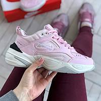 Кроссовки женские Nike M2K Tekno pink white / Найк м2к Текно розовые с белым / найки техно светлые кроссы 36