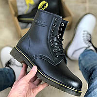 Ботинки демисезонные мужские Dr. Martens black / Мартинс термо черные / мартинсы др. мартенс деми 40