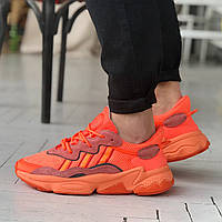 Кроссовки мужские Adidas Ozweego orange / Адидас Озвиго оранжевые / адидаси яркие стильные крассовки 41