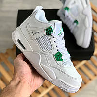 Кроссовки мужские Nike Jordan 4 белые / Найк Джордан 4 баскетбольные / найки высокие 43