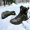 Чоловічі тактичні берці зимові на хутрі чорні з гербом, військові черевики зима, розмір 40 41 42 43 44 45 46, фото 3