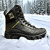Чоловічі тактичні берці зимові на хутрі чорні з гербом, військові черевики зима, розмір 40 41 42 43 44 45 46, фото 4