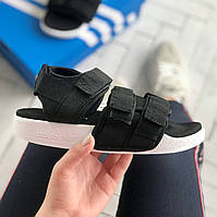 Босоножки женские Adidas Adilette Sandals / адидас аделайт / сандалии черные на липучках / удобные летние 36