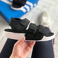 Босоножки женские Adidas Adilette Sandals / адидас аделайт / сандалии черные на липучках / удобные летние 37