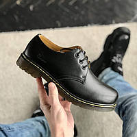 Туфли женские Dr. Martens ботинки др. мартенс черные мартинс низкие кожа мартинсы стильные 37