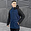 Парка чоловіча зимова з хутром на капюшоні подовжена udacha до -28°c С синя куртка пальто чоловіче зимове, фото 5