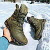 Чоловічі тактичні берці зимові на хутрі хакі з гербом, військові черевики зима, розмір 40 41 42 43 44 45 46, фото 2