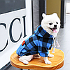 Худі для собак з кишенею Pet Style "Сосиска" Чорно-синя клітина XS, фото 7