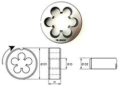 Плашка  G (BSP) 1.1/4 x 11 - HSS BAER  (Німеччина)