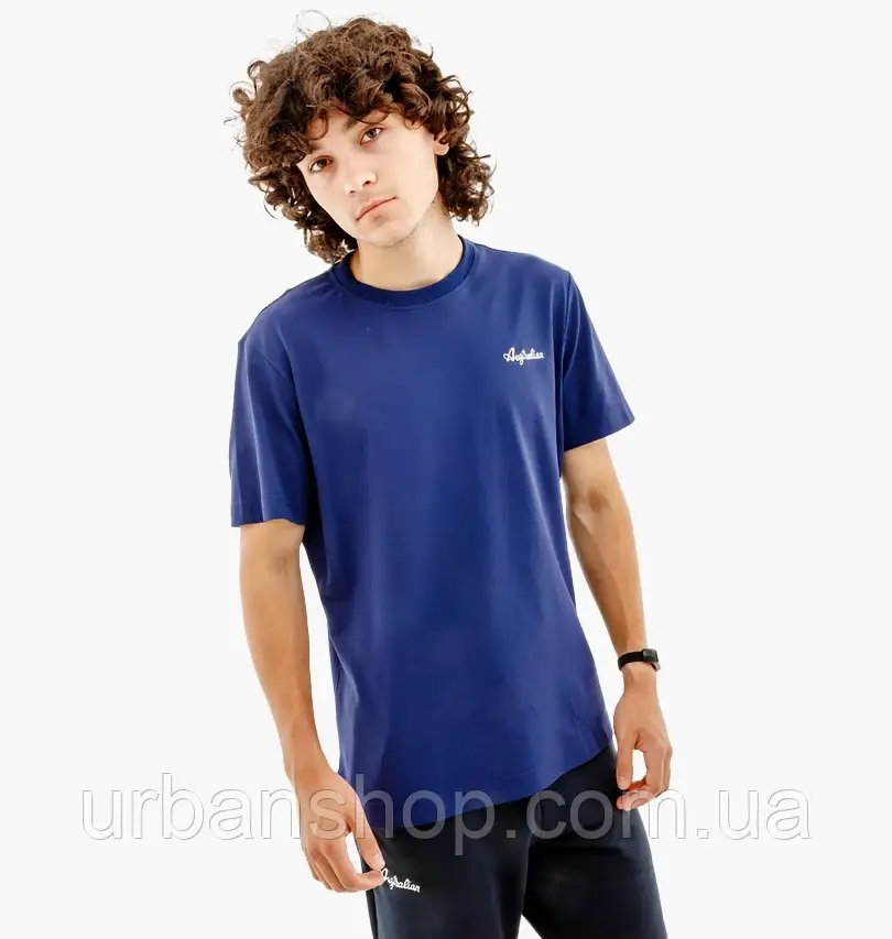 Urbanshop com ua Футболка чоловіча AUSTRALIAN Easy Tech Pique T-Shirt R-Fit Blue LSUTS0003-842A РОЗМІРИ