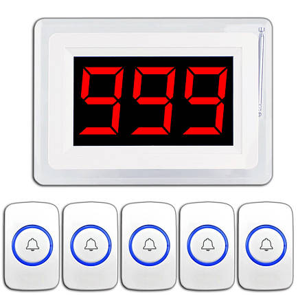 Системи виклику медперсоналу BELFIX KIT-046MED (кнопки виклику медсести 5 шт + табло), фото 1