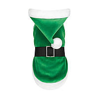 Новорічна попона для собак Pet Fashion Santa зелена розмір S