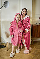 Махровые халаты семейные парные мама и дочка