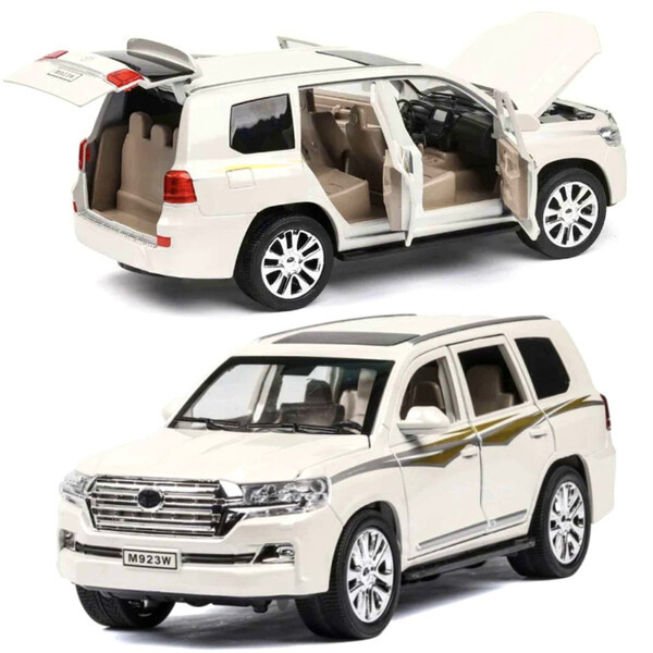 Машинка Toyota Land Cruiser 200 іграшка моделька металева колекційна 19 см Білий (59088)