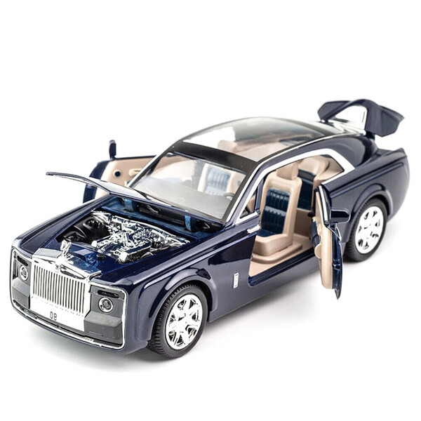 Машинка Rolls Royce Sweptail іграшка моделька металева колекційна 20 см Темно-синій (60360)