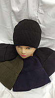 Шапка підліткова в'язана, на флісі