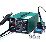 Паяльна станція 2в1 HandsKit 852D+, паяльник + компресорний фен, 2 дисплеї, фото 4