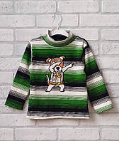 Водолазка оптом детская теплая в полоску вышивка пес патрон с длинным рукавом воротник стойка р.28 30 32 34
