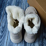 Черевики зимові жіночі молочні на хутрі шкіряні теплі на високій підошві модні, фото 7