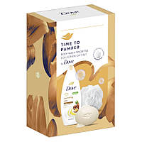 Набор Dove Time to Pamper (гель д/душа 250 мл + мыло 90 г + мочалка)