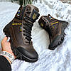 Чоловічі тактичні берці зимові на хутрі коричневі, військові черевики з гербом зима, розмір 40 41 42 43 44 45, фото 2