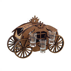 Міні бар подарунковий набір барик Карета з чарками (210*300*200мм) FL222
