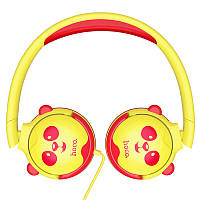 Наушники детские Hoco проводные Childrens headphones W31 panda Yellow