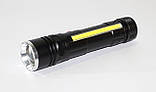 Ліхтар ручний акумуляторний T6-26 + COB, 1x18650/3xAAA, магніт, zoom, фото 4