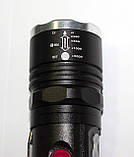 Ліхтар ручний акумуляторний T6-26 + COB, 1x18650/3xAAA, магніт, zoom, фото 6
