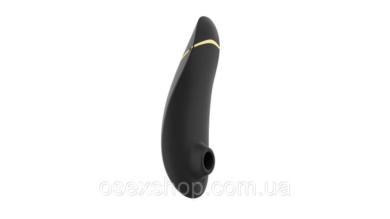 Вакуумний кліторальний стимулятор Womanizer Premium 2 — Black, функції Autopilot і Smart Silence, фото 1