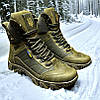 Чоловічі тактичні берці зимові на хутрі хакі з гербом, військові черевики зима, армійське взуття на зиму, розмір 40-46, фото 8